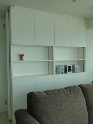 移動収納でフレキシブルな空間が可能に